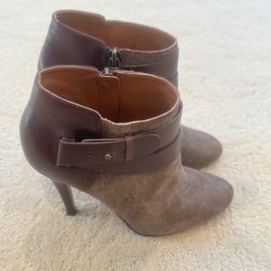 Brown Leather Nine West Ankle Boots (Size 6.5)